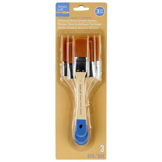All-Purpose Brown Synthetic Brushes by Artist's Loft® Necessities™